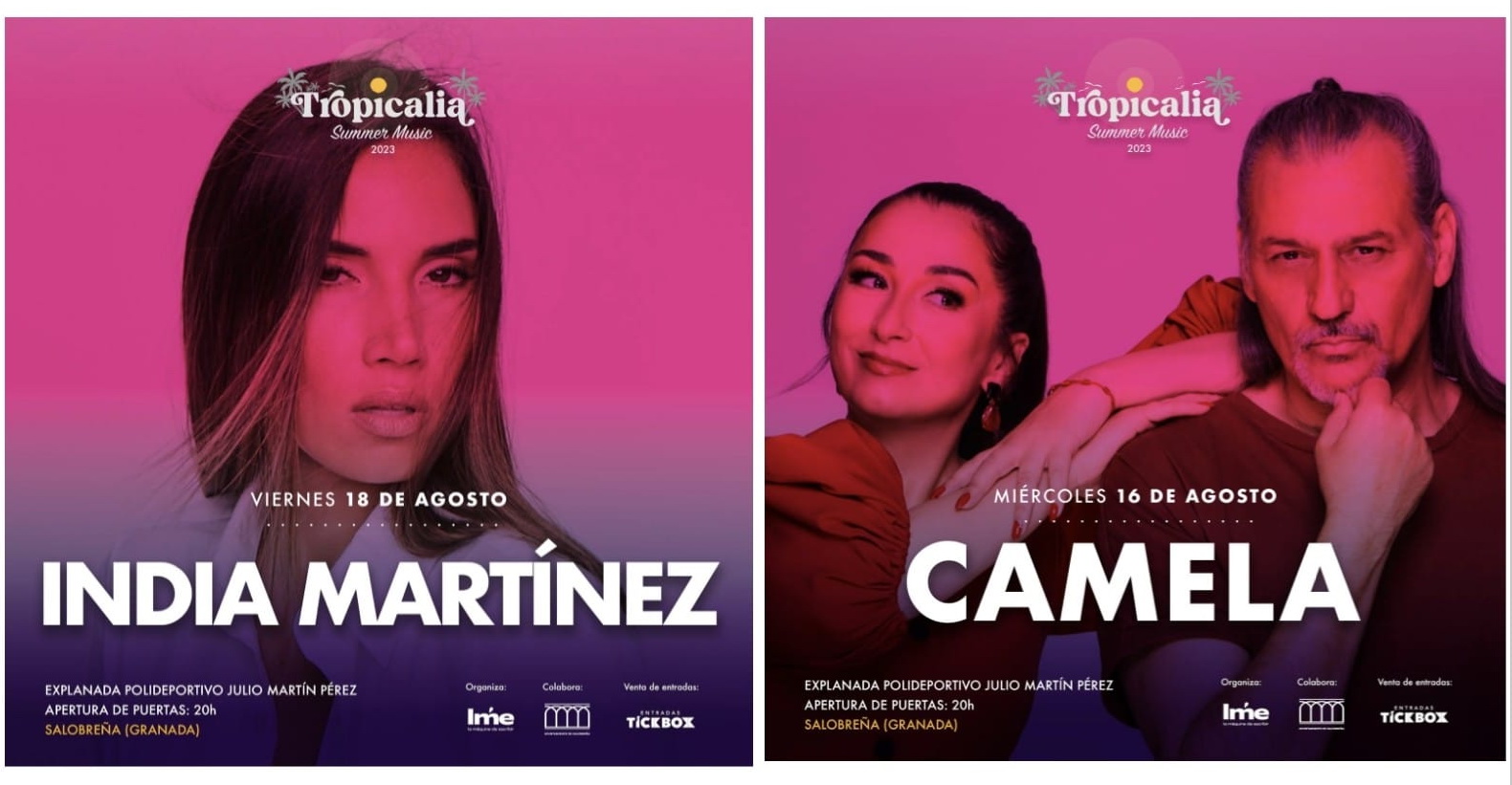 Tropicalia Summer Music de regresa a Salobreña anunciando a India Martínez y Camela como primeros artistas confirmados